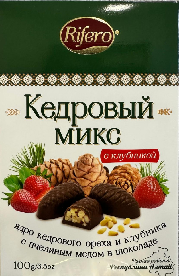  Риф и ко Конфеты "Кедровый микс КЛУБНИКА" 100г     в Комсомольске-на-Амуре