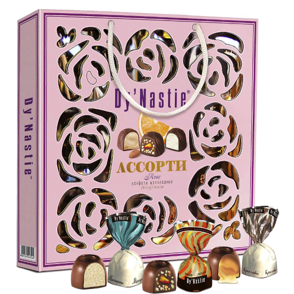 №3 Династия Сумка 170г Конфеты "Ассорти ROSE"    в Комсомольске-на-Амуре