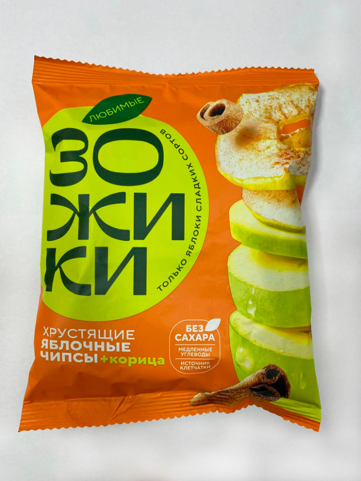  Зожики Яблочные+корица чипсы, 25г  в Комсомольске-на-Амуре