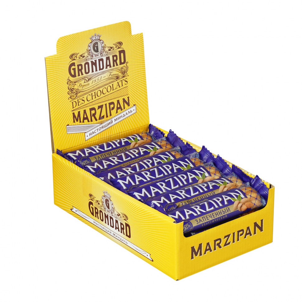  TM Grondard   (11161) Батончики НЕглазированные Марципановые Запечённые, (28шт по 40г)    в Комсомольске-на-Амуре